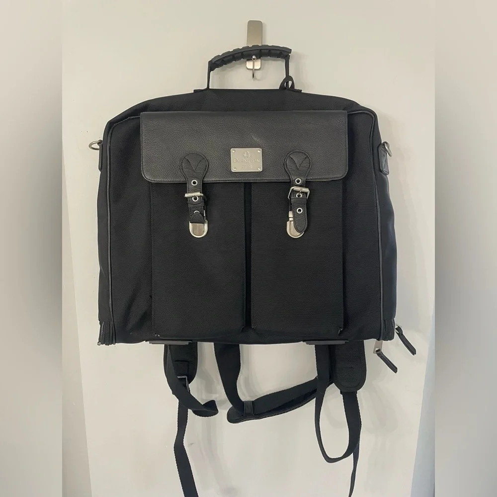 Ossington NY convertible folding garment travel bag shoulder back & hand straps